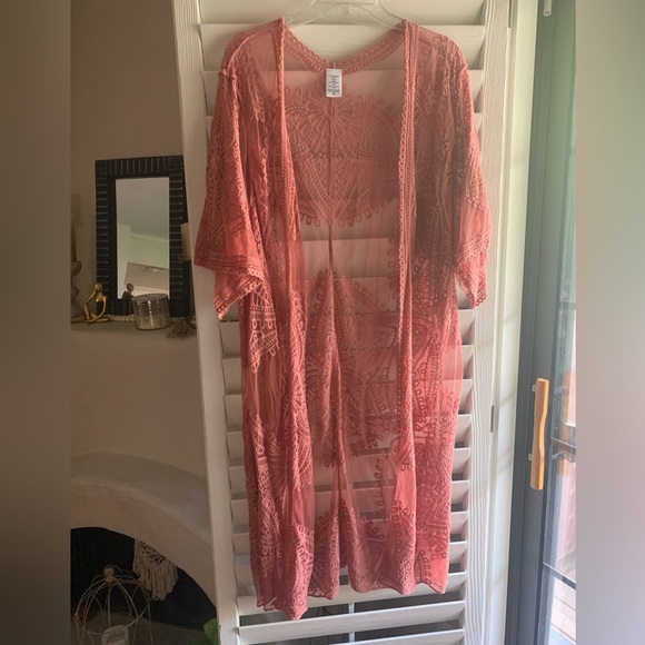 Time and Tru Other - Lace Kimono Style Coverup